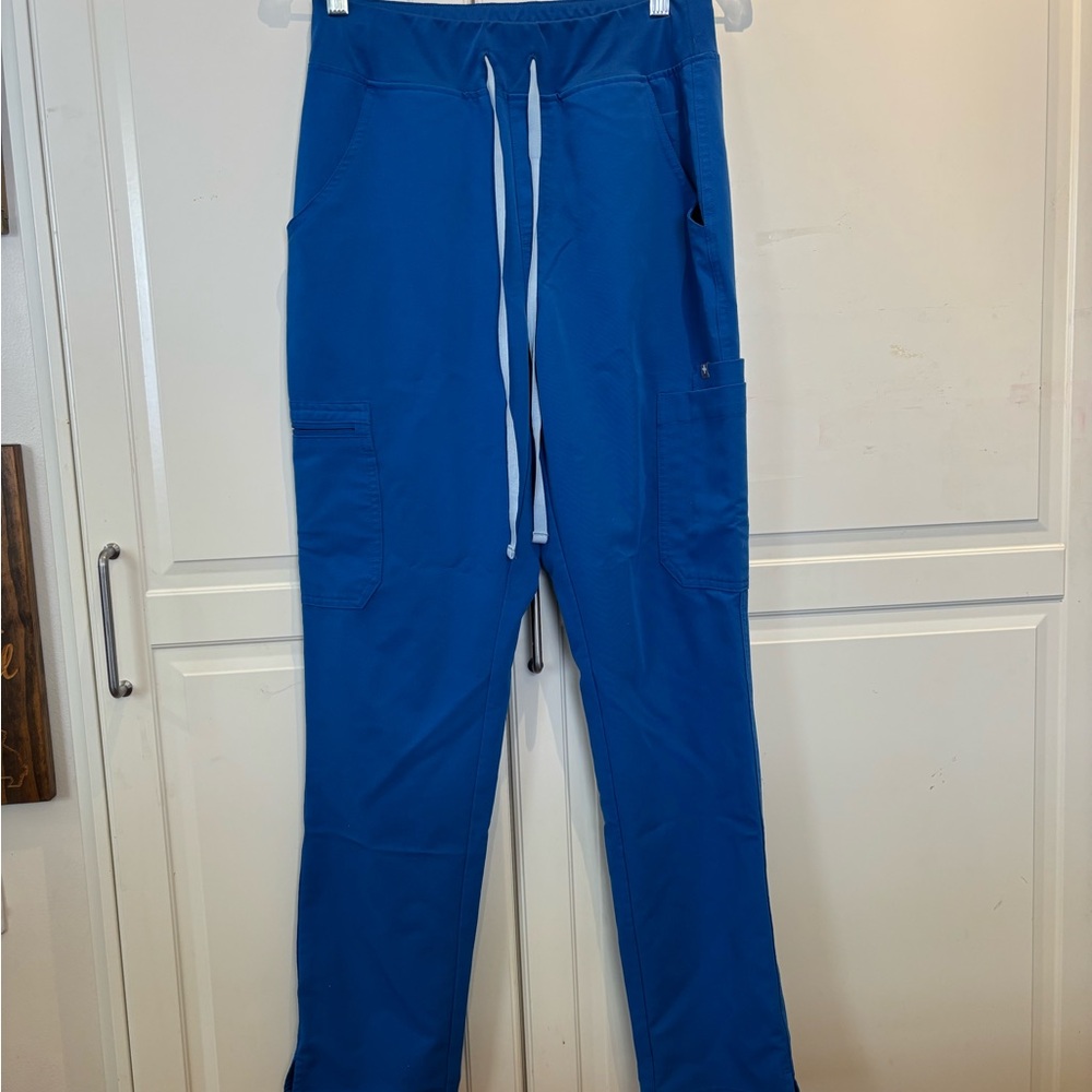 Figs Size S Kade Cargo Scrub Pants Royal Blue